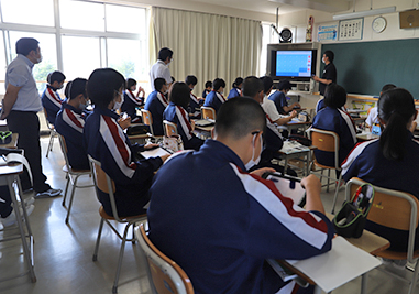 きょうの豊頃_豊中のオンライン授業について視察研修がありました