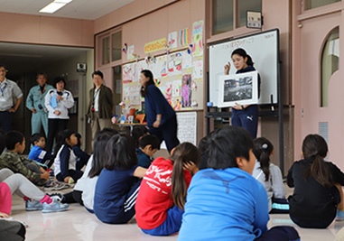 きょうの豊頃_豊小防災学校の画像