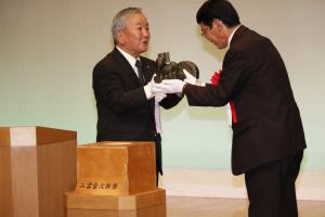 平成28年度開催地「南相馬市」へ金次郎像の引継ぎ